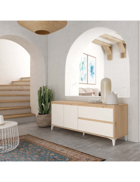 Mueble TV dos puertas y dos cajones 200 cm CHIARA