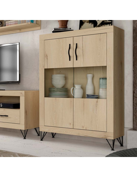 Vitrina dos puertas mixtas ROMA