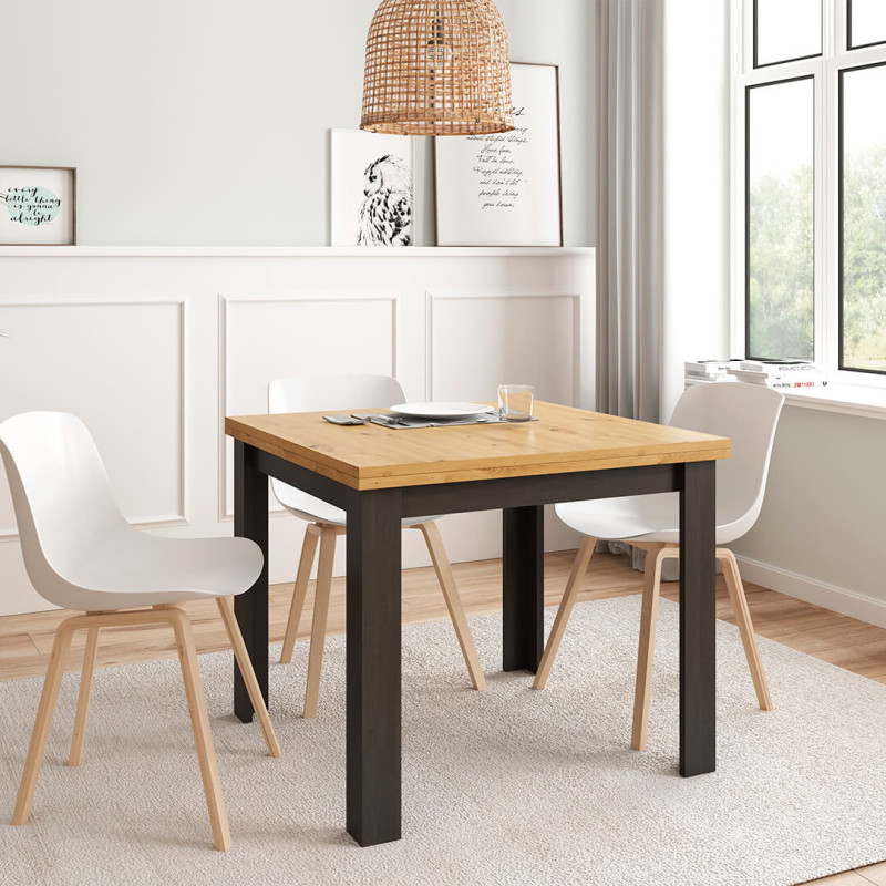 Mesa comedor cuadrada extensible DANIELA