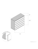 Cómoda cinco cajones NILO II