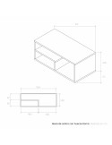Mesa de centro con huecos ROMA
