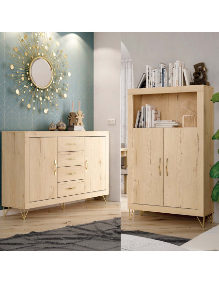 Conjunto aparador y vitrina ROMA
