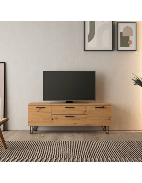 Mueble TV dos puertas y dos cajones MARCO