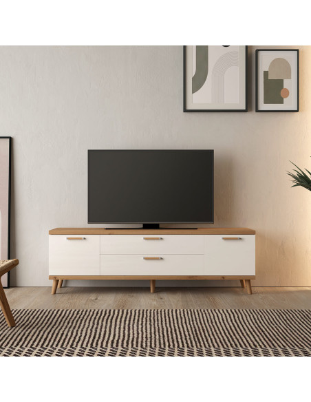 Mueble TV dos puertas y dos cajones MARCO