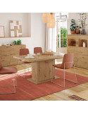 Mesa rectangular extensible pata central MARCO