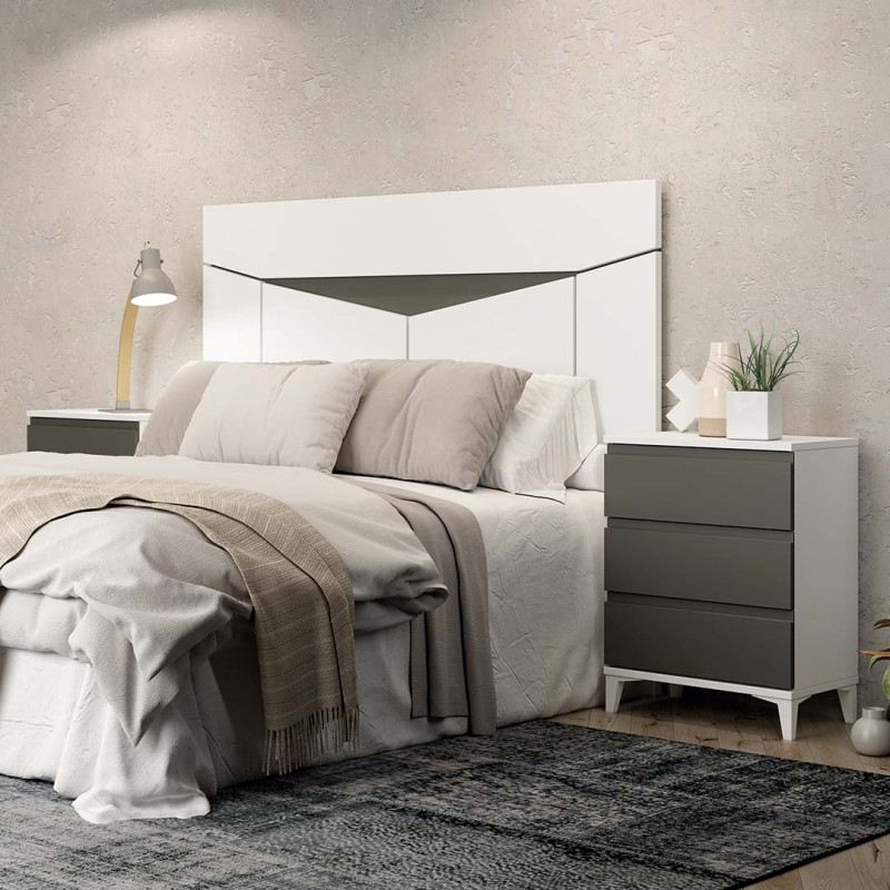 Mesita de noche tres cajones NILO II