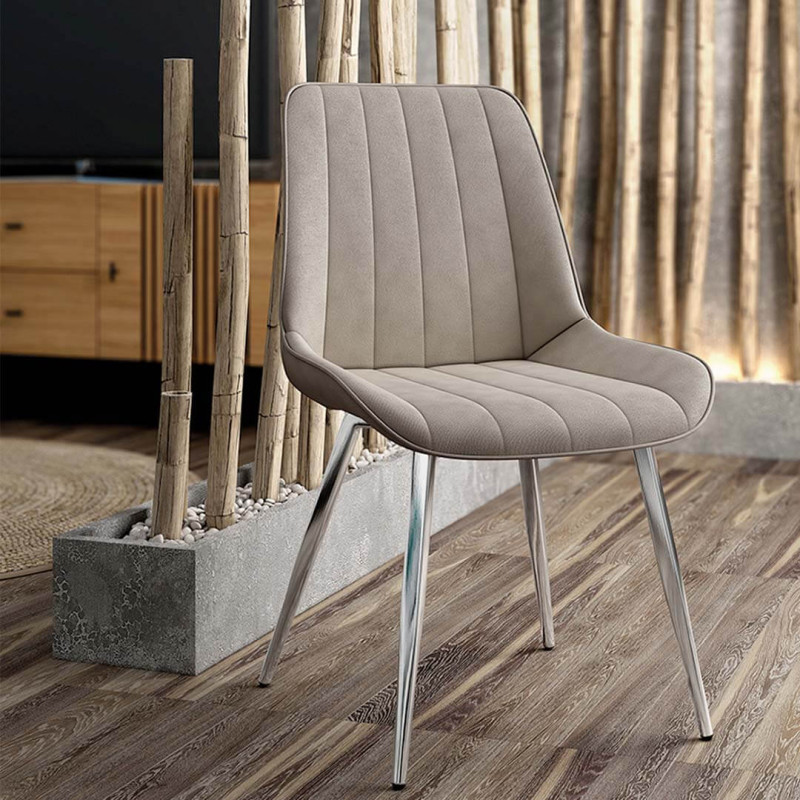 silla tapizada con respaldo alto moderna para comedor o salón