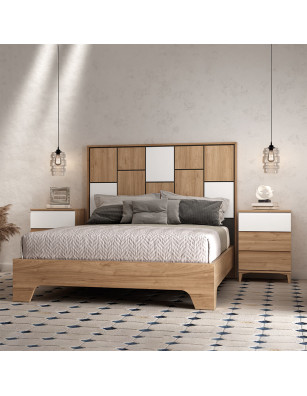 Cabecero cama 135 madera con mesitas Muebles de segunda mano baratos