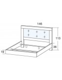 Cabecero y cama de 135/150 cm GINA II