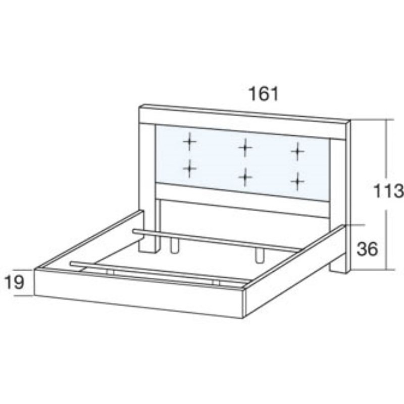 Cabecero y cama de 135/150 cm GINA II