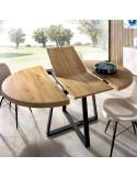 Mesa comedor redonda extensible JARA