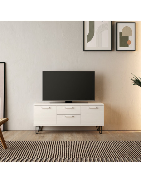 MUEBLE DE TV 120 CM BLANCO · SALONES MODERNOS KRONOS -40%