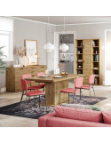 Mesa rectangular extensible pata central MARCO