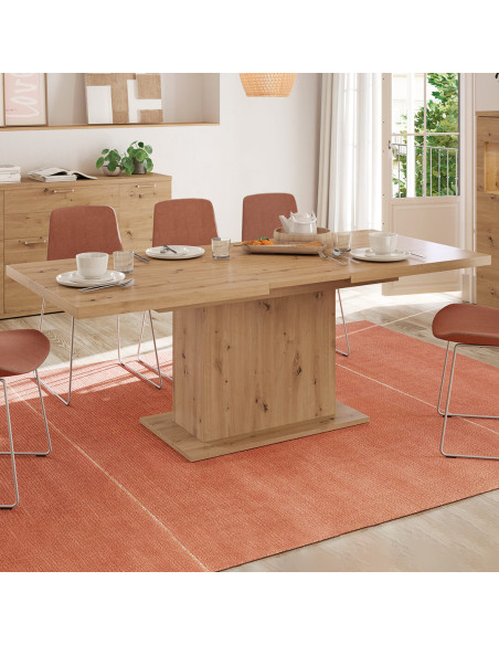 Mesa rectangular extensible pata central MARCO