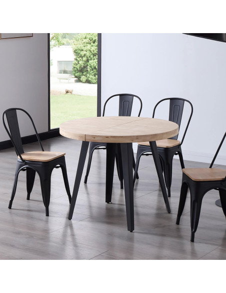 Mesa de comedor redonda extensible BEK