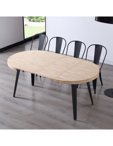 Mesa de comedor redonda extensible BEK