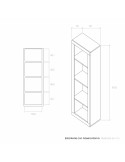 Estantería con trasera ROMA