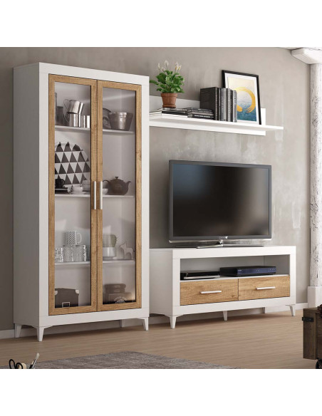 Mueble TV dos cajones y hueco 130 cm ROMA