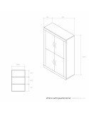 Vitrina cuatro puertas ROMA