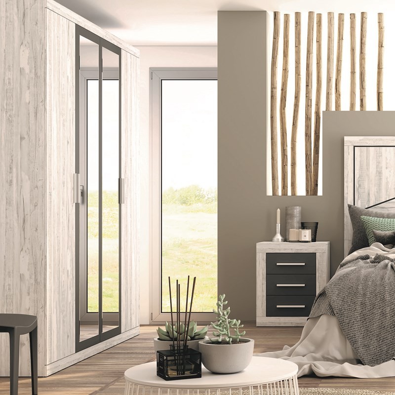 Armario cuatro puertas con lunas altura 210 VIENA