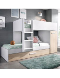 Cama tren 3 camas con armario ALAIN
