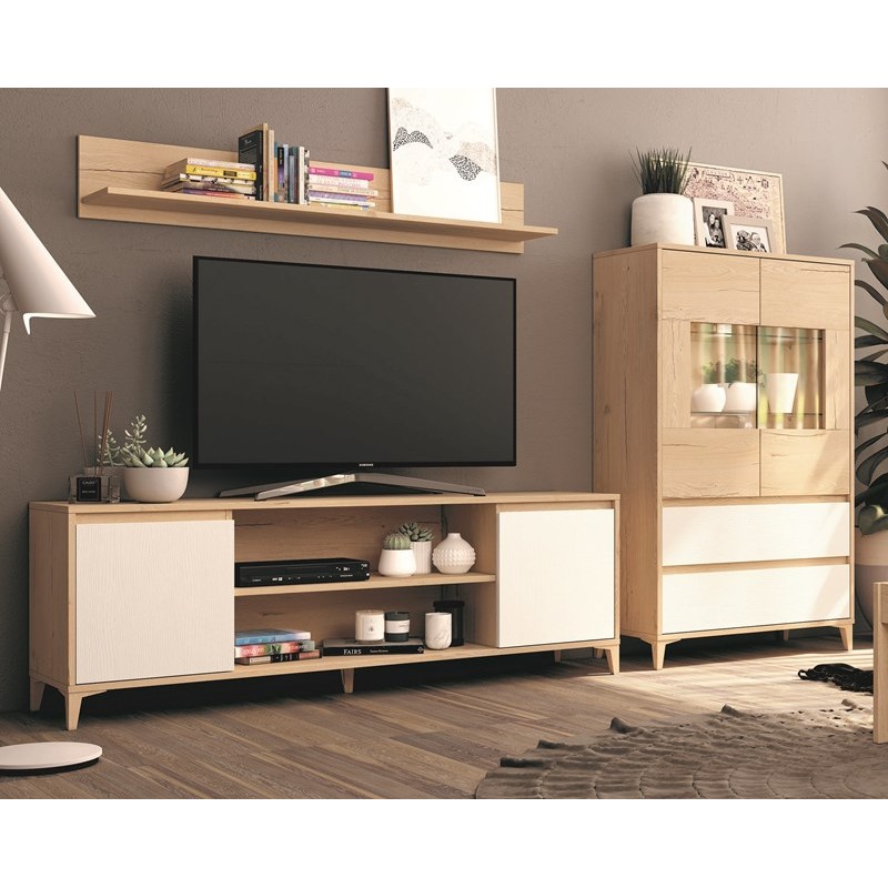 Vitrina dos puertas con cristalera y dos...