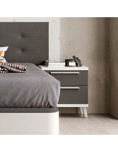 Mesita de noche dos cajones LENA
