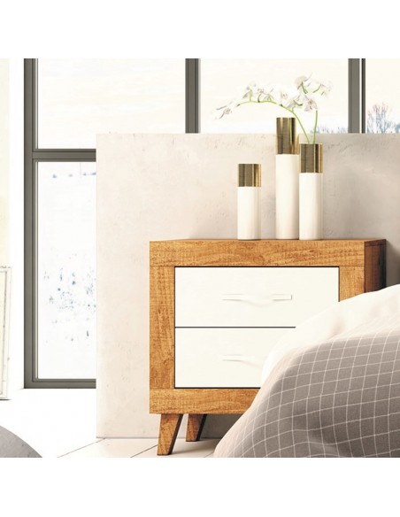 Mesita de noche dos cajones VIENA