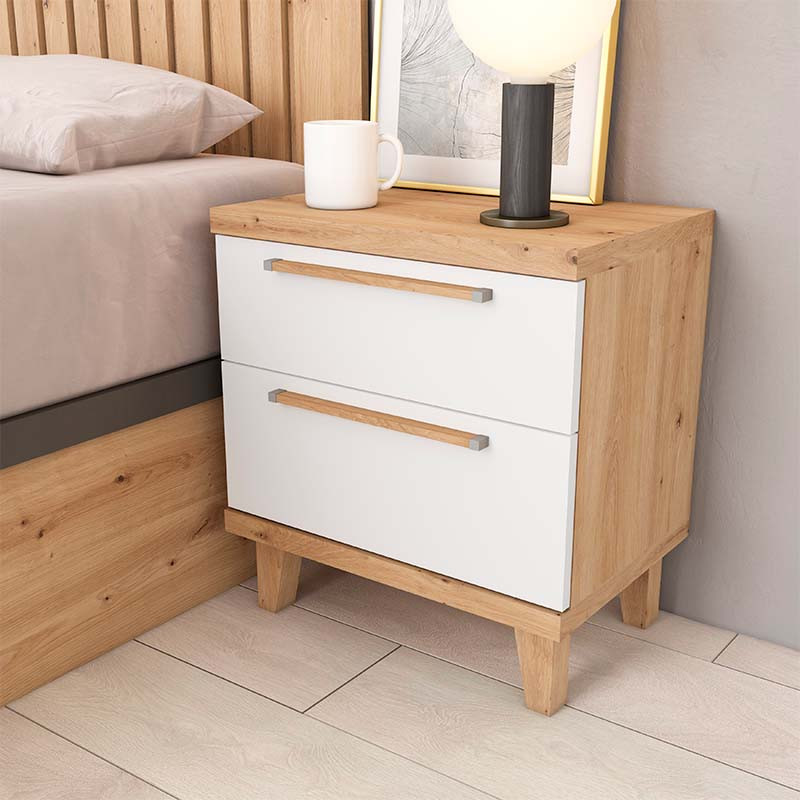 Mesita de noche dos cajones LENA