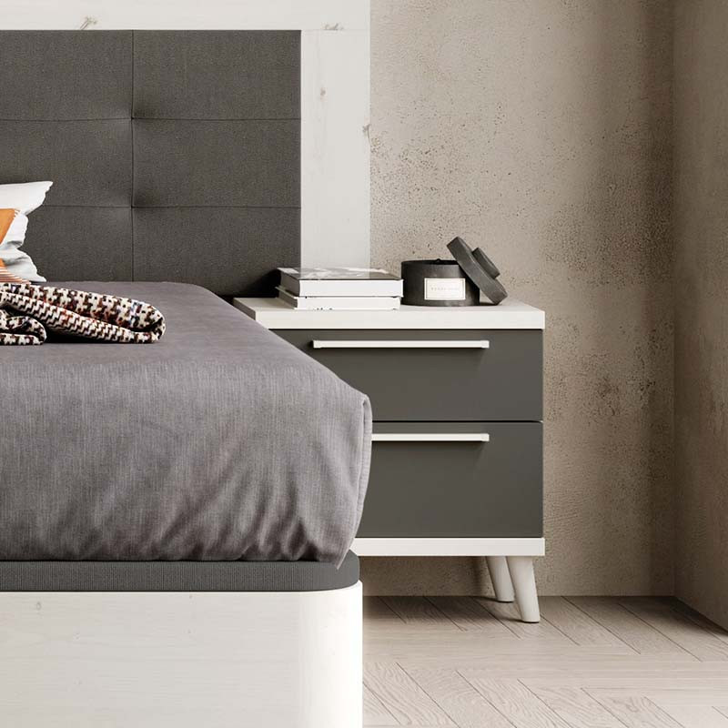 Mesita de noche dos cajones LENA