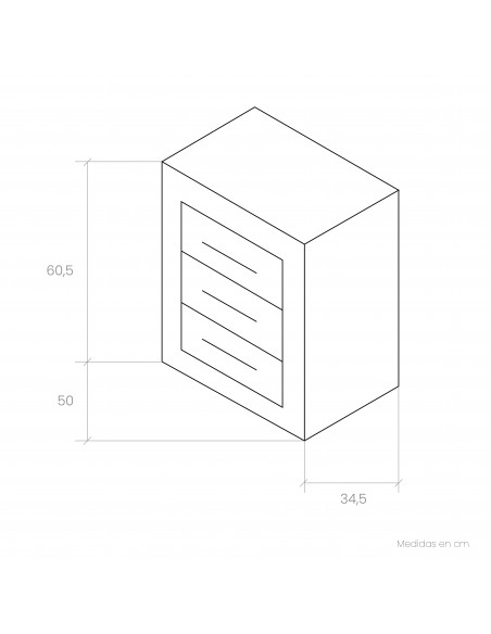 Mesita de noche tres cajones VIENA