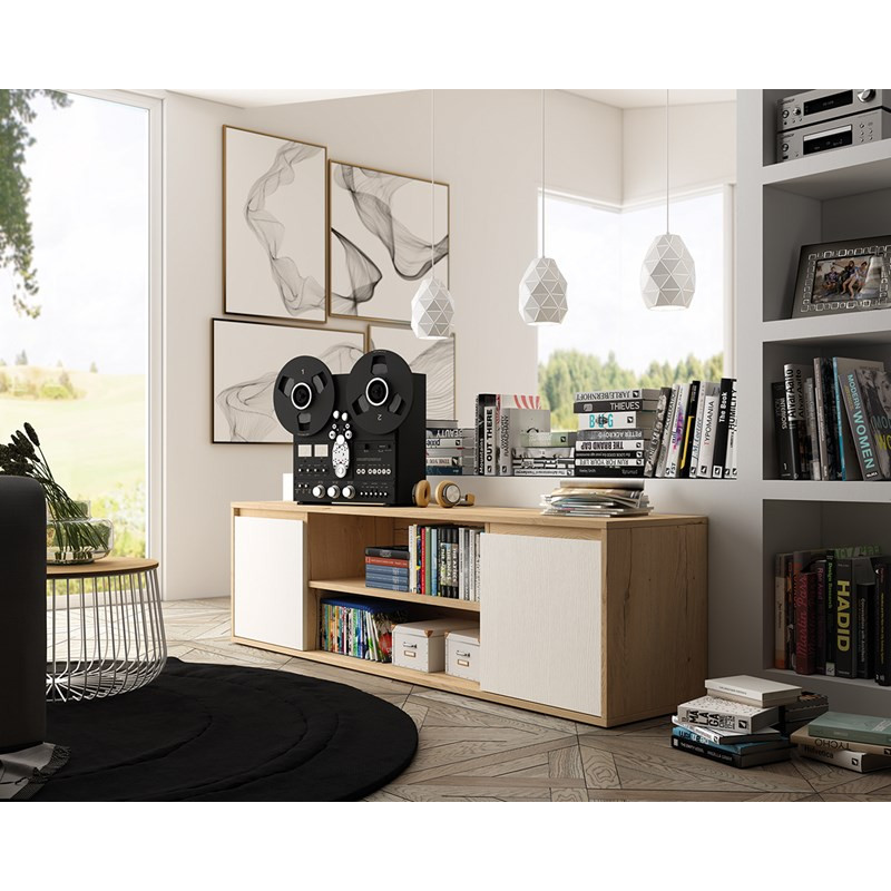 Mueble TV dos puertas y dos huecos 178 cm CHIARA