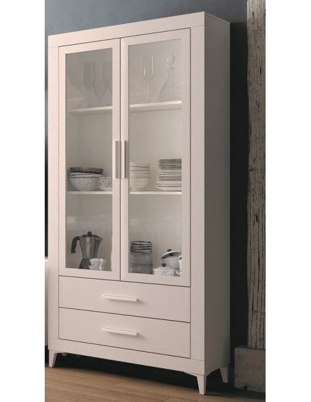 Vitrina dos puertas y dos cajones ROMA