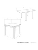 Mesa cuadrada de libro MARCO