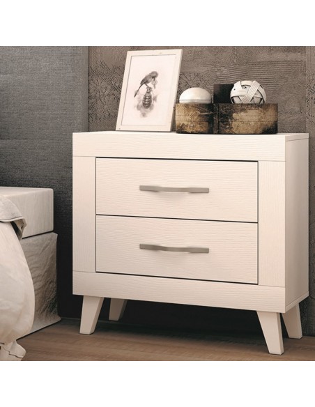 Mesita de noche dos cajones VIENA