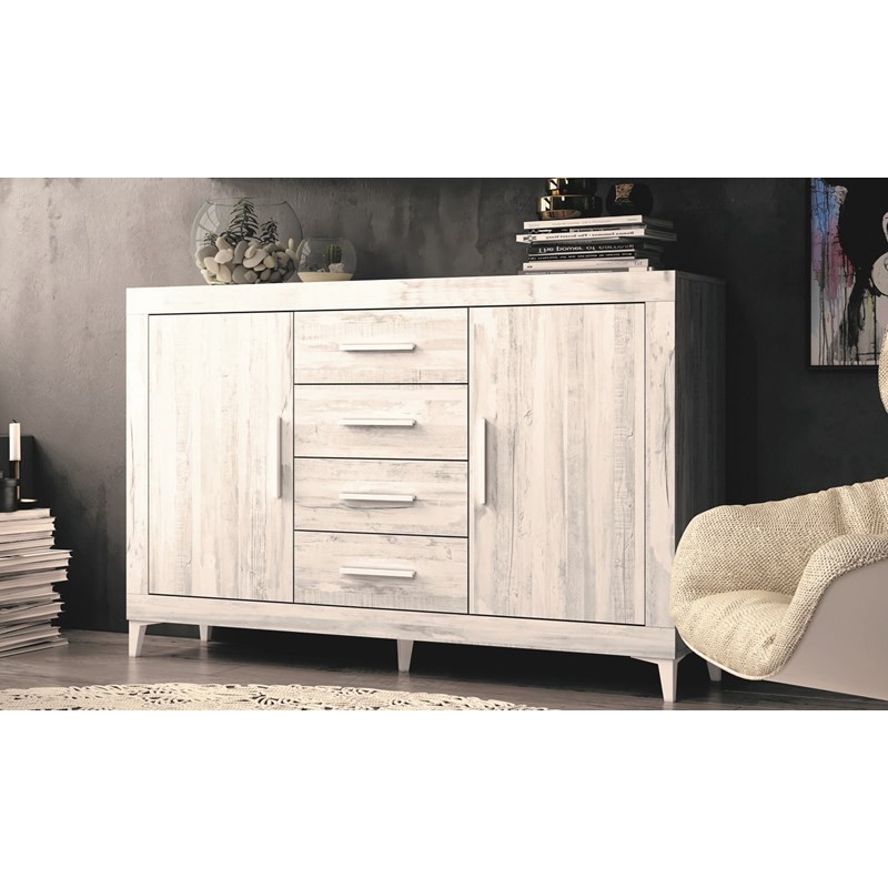 Aparador dos puertas y cuatro cajones ROMA