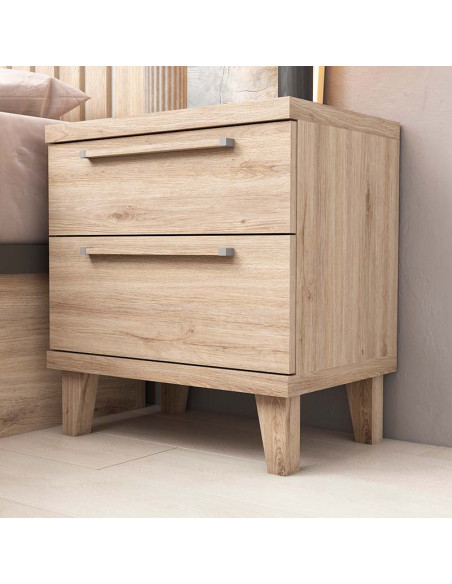 Mesita de noche dos cajones LENA