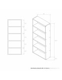 Estantería abierta 80 cm ROMA