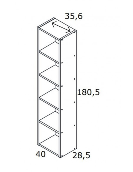 Estantería abierta 40 cm ROMA