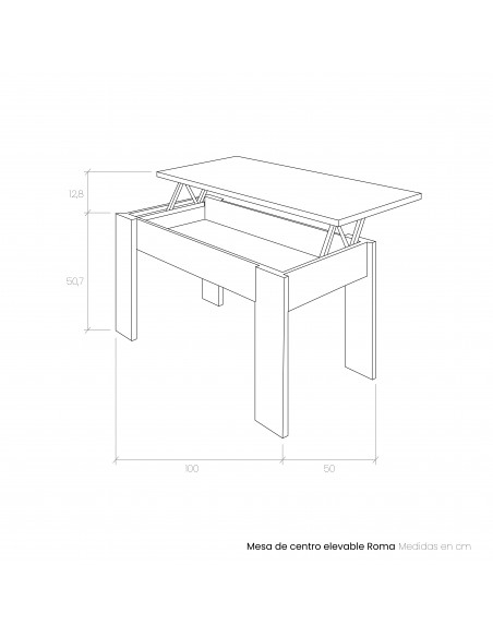 Mesa de centro elevable ROMA I