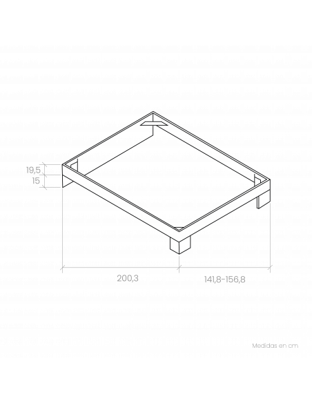 Estructura para cama de 150 cm  VIENA I