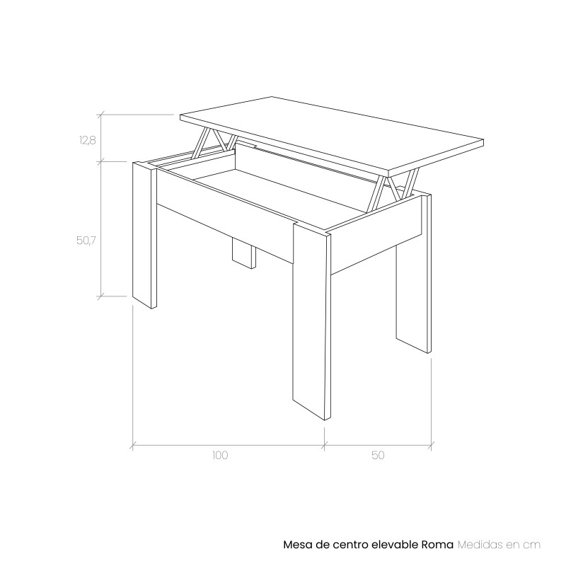 Mesa de centro elevable ROMA I