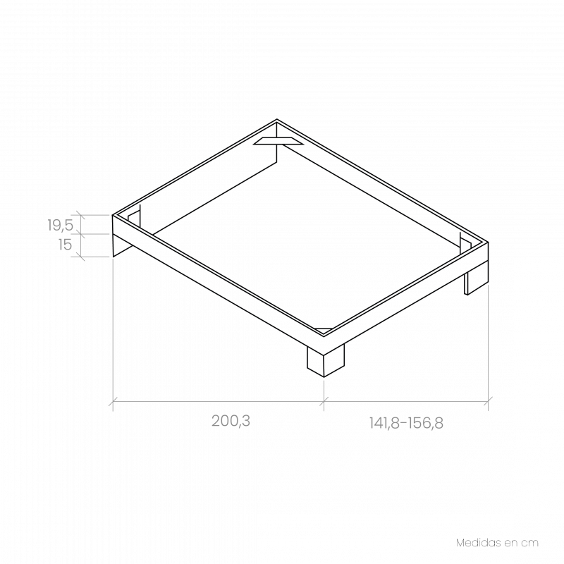 Estructura para cama de 150 cm  VIENA I