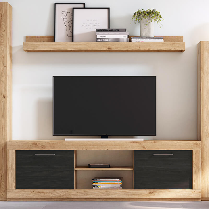 Mueble TV dos cajones y un estante 181 cm DALIA