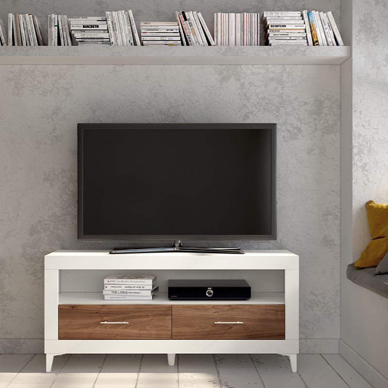 Mueble TV dos cajones y hueco 130 cm ROMA