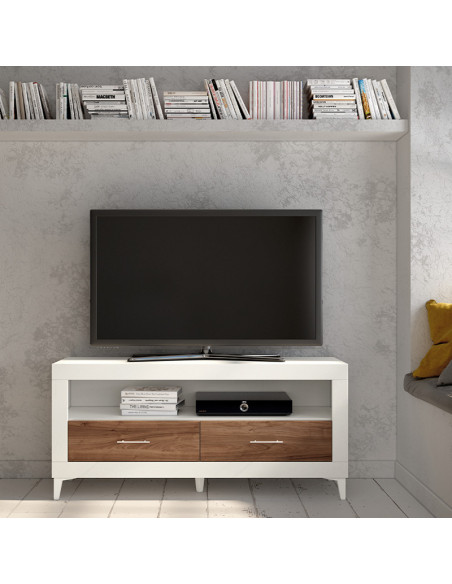 Mueble TV dos cajones y hueco 130 cm ROMA