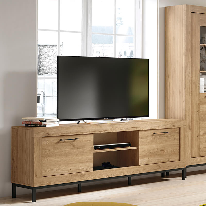 Mueble TV dos cajones y un estante 181 cm DALIA