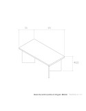 Mesa de centro patas ángulo ROMA