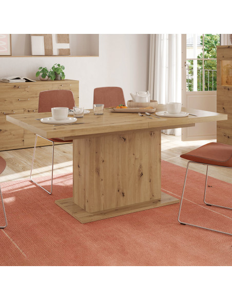 Mesa rectangular extensible pata central MARCO