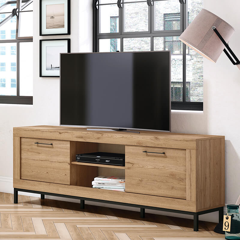 Mueble TV dos cajones y un estante 181 cm DALIA